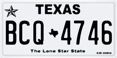 TX license plate BCQ4746