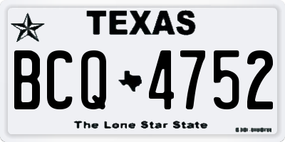 TX license plate BCQ4752
