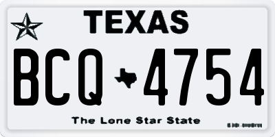 TX license plate BCQ4754