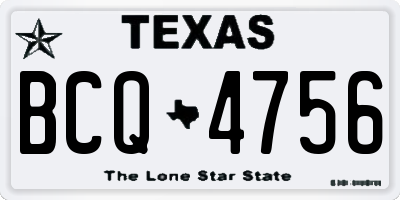 TX license plate BCQ4756