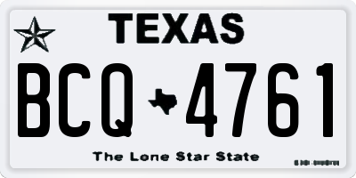 TX license plate BCQ4761