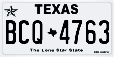 TX license plate BCQ4763