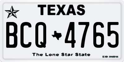 TX license plate BCQ4765