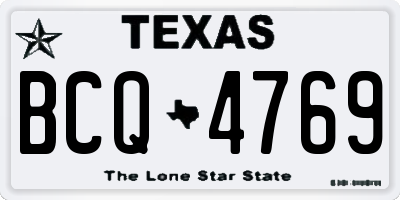 TX license plate BCQ4769