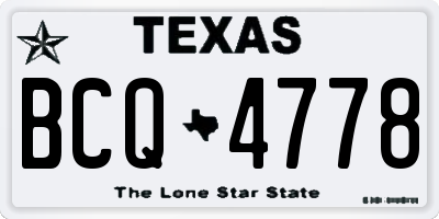 TX license plate BCQ4778