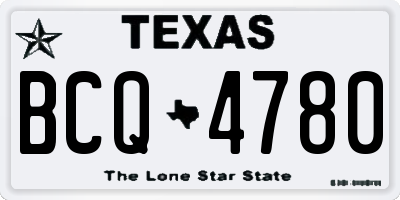 TX license plate BCQ4780