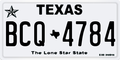 TX license plate BCQ4784