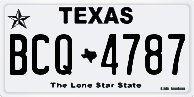 TX license plate BCQ4787