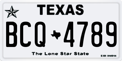 TX license plate BCQ4789