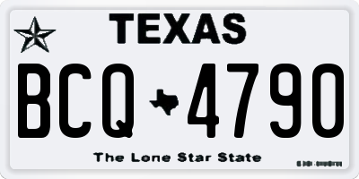 TX license plate BCQ4790