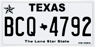 TX license plate BCQ4792