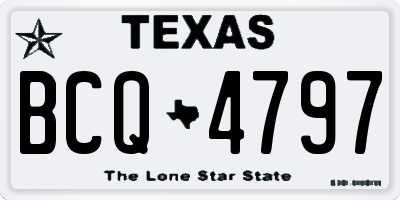 TX license plate BCQ4797