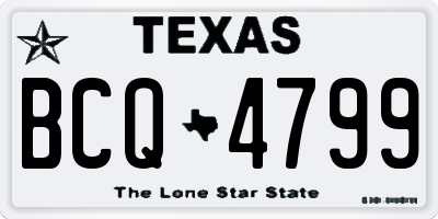 TX license plate BCQ4799