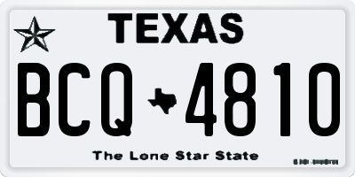 TX license plate BCQ4810