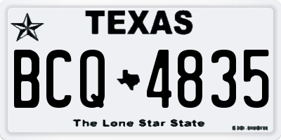 TX license plate BCQ4835
