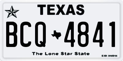 TX license plate BCQ4841