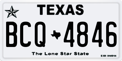 TX license plate BCQ4846