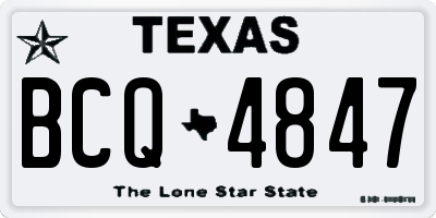 TX license plate BCQ4847