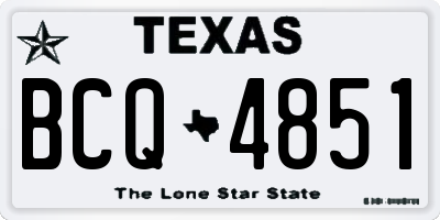 TX license plate BCQ4851