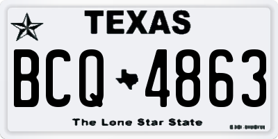 TX license plate BCQ4863