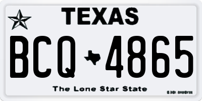TX license plate BCQ4865