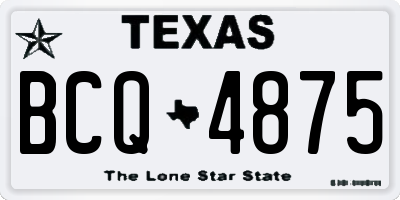 TX license plate BCQ4875