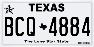 TX license plate BCQ4884