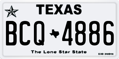 TX license plate BCQ4886