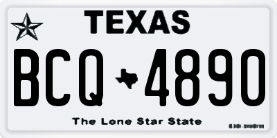 TX license plate BCQ4890