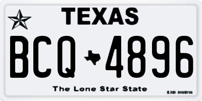 TX license plate BCQ4896