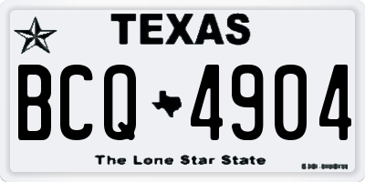 TX license plate BCQ4904