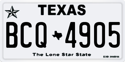TX license plate BCQ4905