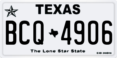 TX license plate BCQ4906