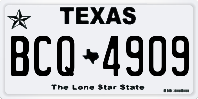 TX license plate BCQ4909