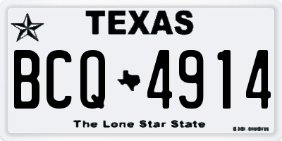 TX license plate BCQ4914
