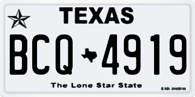 TX license plate BCQ4919