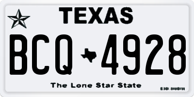 TX license plate BCQ4928