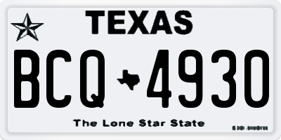 TX license plate BCQ4930