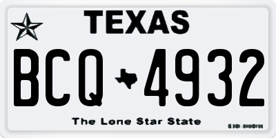 TX license plate BCQ4932