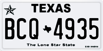 TX license plate BCQ4935