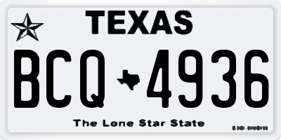 TX license plate BCQ4936