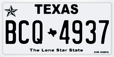 TX license plate BCQ4937