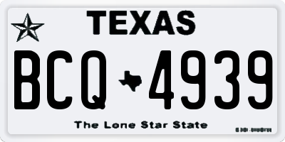 TX license plate BCQ4939