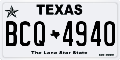 TX license plate BCQ4940