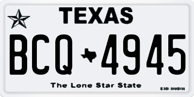 TX license plate BCQ4945