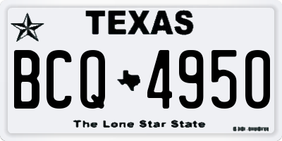 TX license plate BCQ4950