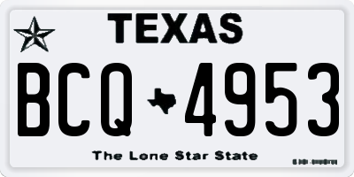 TX license plate BCQ4953