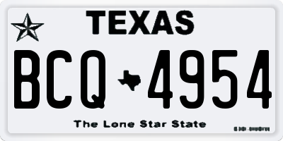 TX license plate BCQ4954