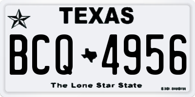 TX license plate BCQ4956
