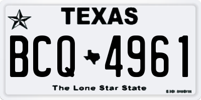 TX license plate BCQ4961